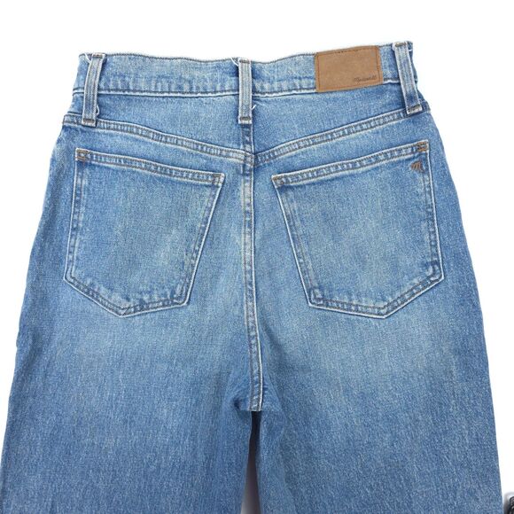 MADEWELL The Perfect Vintage Straight Jean in Kingsbury Wash Knee-Rip 90s Y2K - Picture 7 of 10